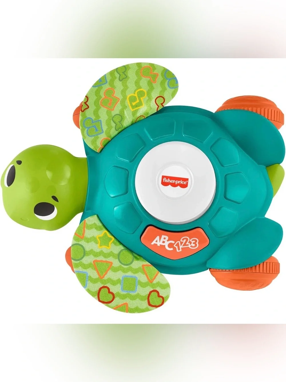 Fisher-Price Teal & Green Turtle Learning Toy with Orange Accents